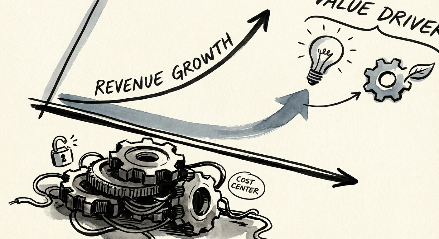 Chart showing the correlation between top-quartile Developer Velocity scores and 4-5x revenue growth.