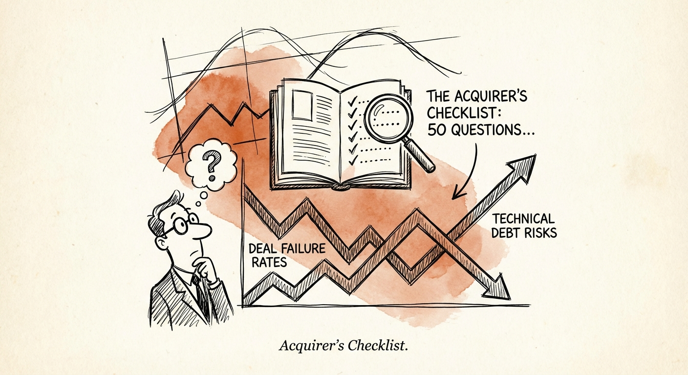 M&A Deal Failure Rates and Technical Debt Risks Graph