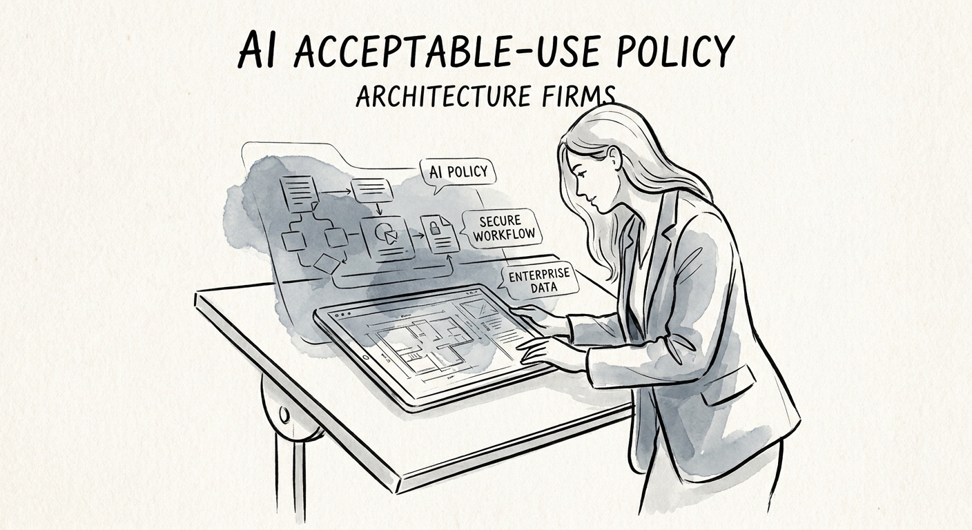 Architecture leaders reviewing a practical AI acceptable-use policy.