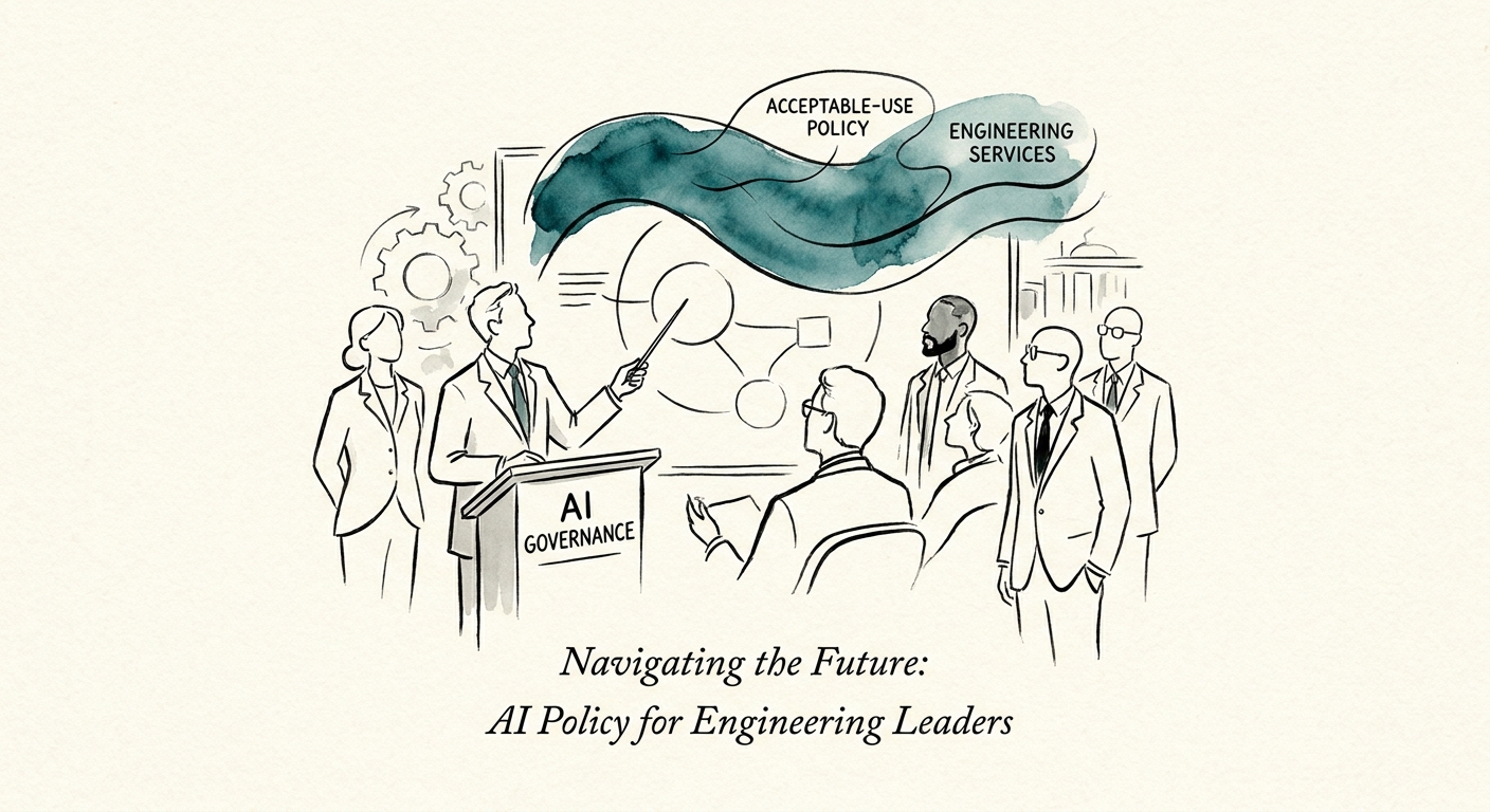 Engineering services leaders reviewing a practical AI acceptable-use policy.