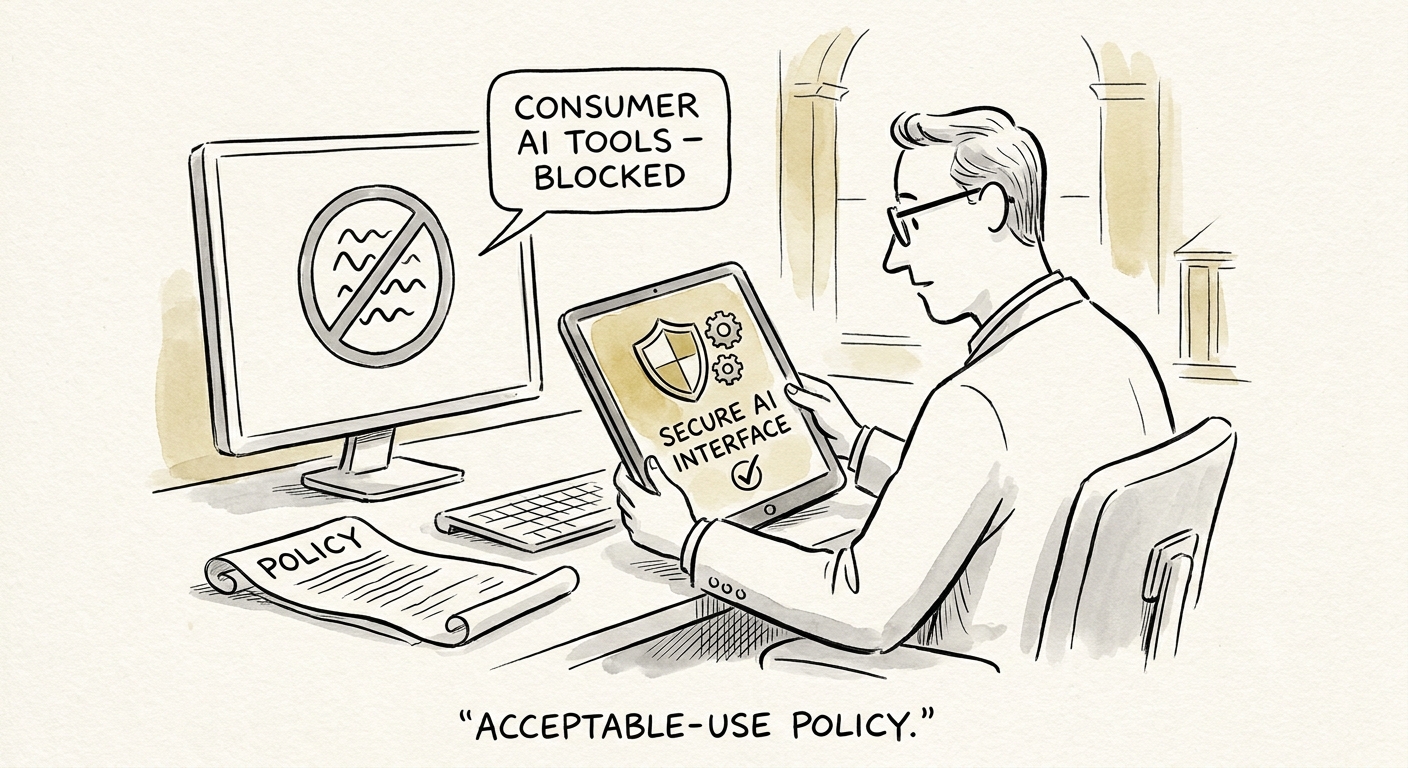 IT services leaders reviewing a practical AI acceptable-use policy.