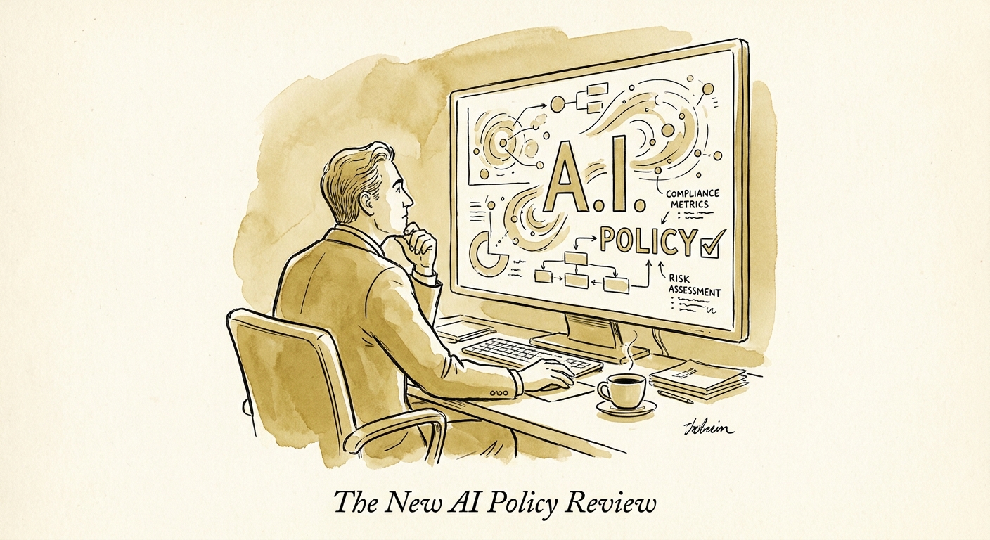 Marketing agency leaders reviewing a practical AI acceptable-use policy.