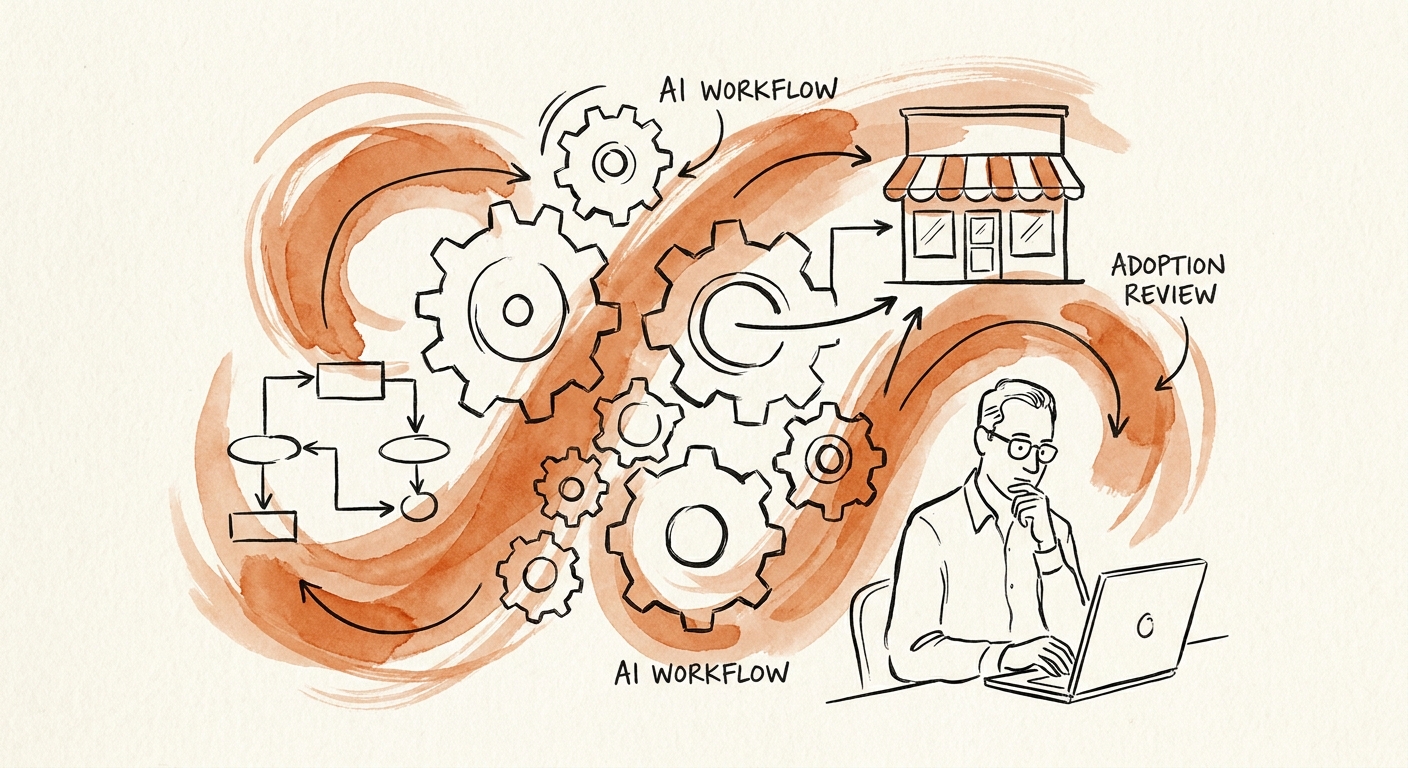 Small-business workflow candidates scored before choosing the first AI automation.