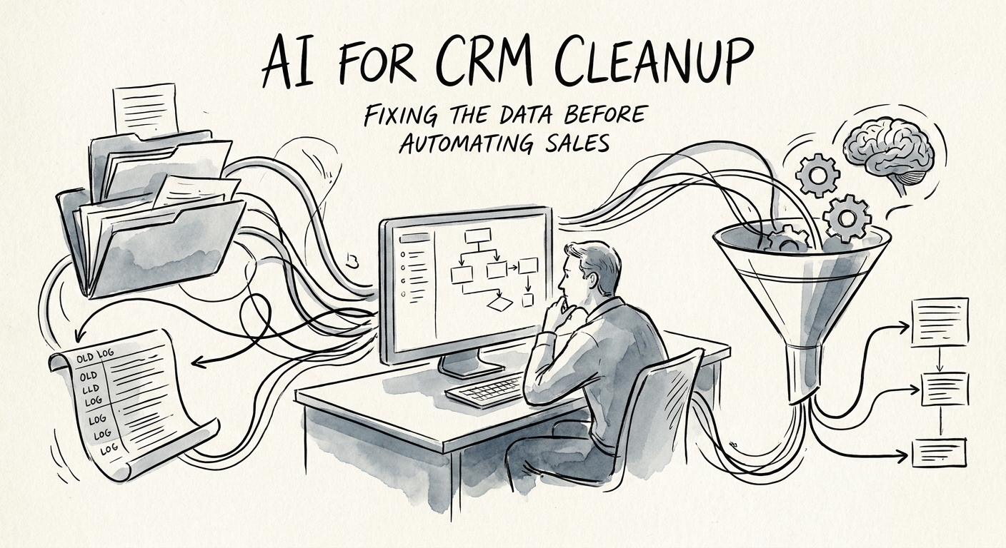 Operator workspace for AI CRM Cleanup planning and AI workflow review.