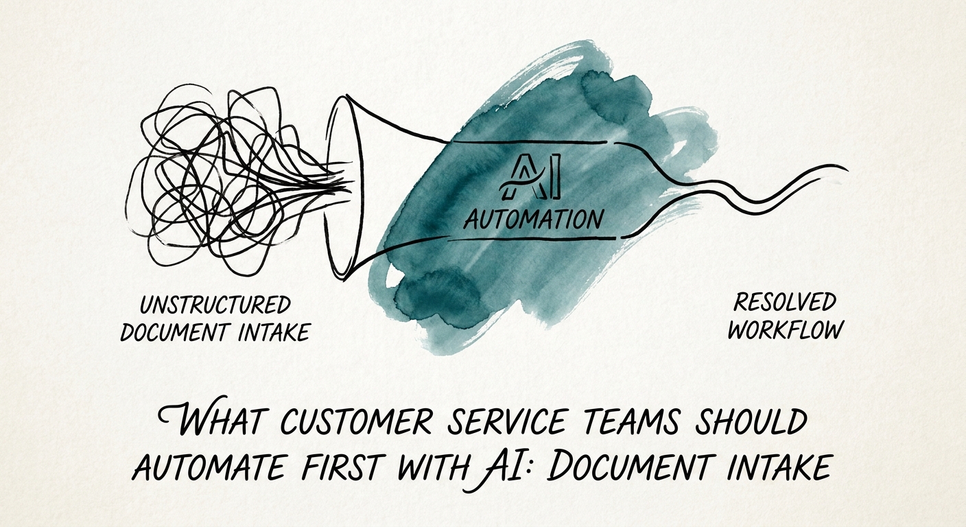Customer service team reviewing AI document intake for customer requests.