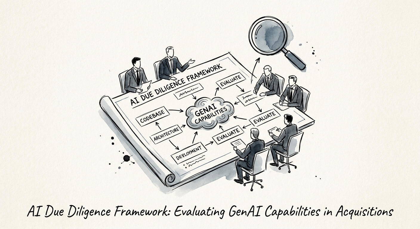 A private equity deal team conducting an AI due diligence audit on a target company's codebase and architecture.