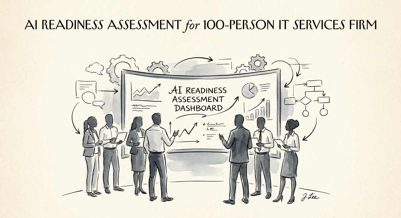 IT services firms with roughly 100 employees reviewing an AI workflow plan for service desk, knowledge, and delivery workflow readiness.