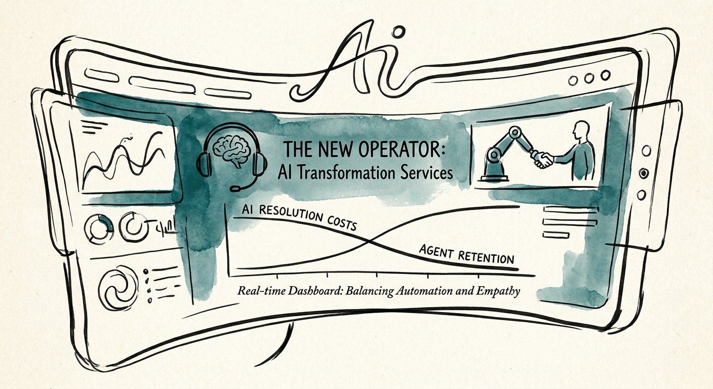Operator workspace reviewing call center AI transformation priorities for a call center or contact center team.