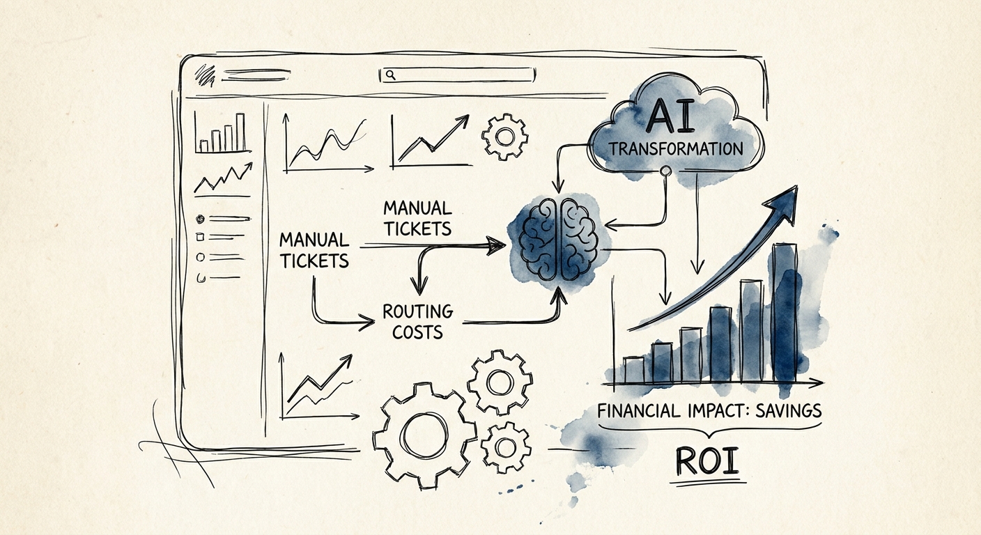 Operator workspace reviewing customer operations AI transformation priorities for a customer operations team.