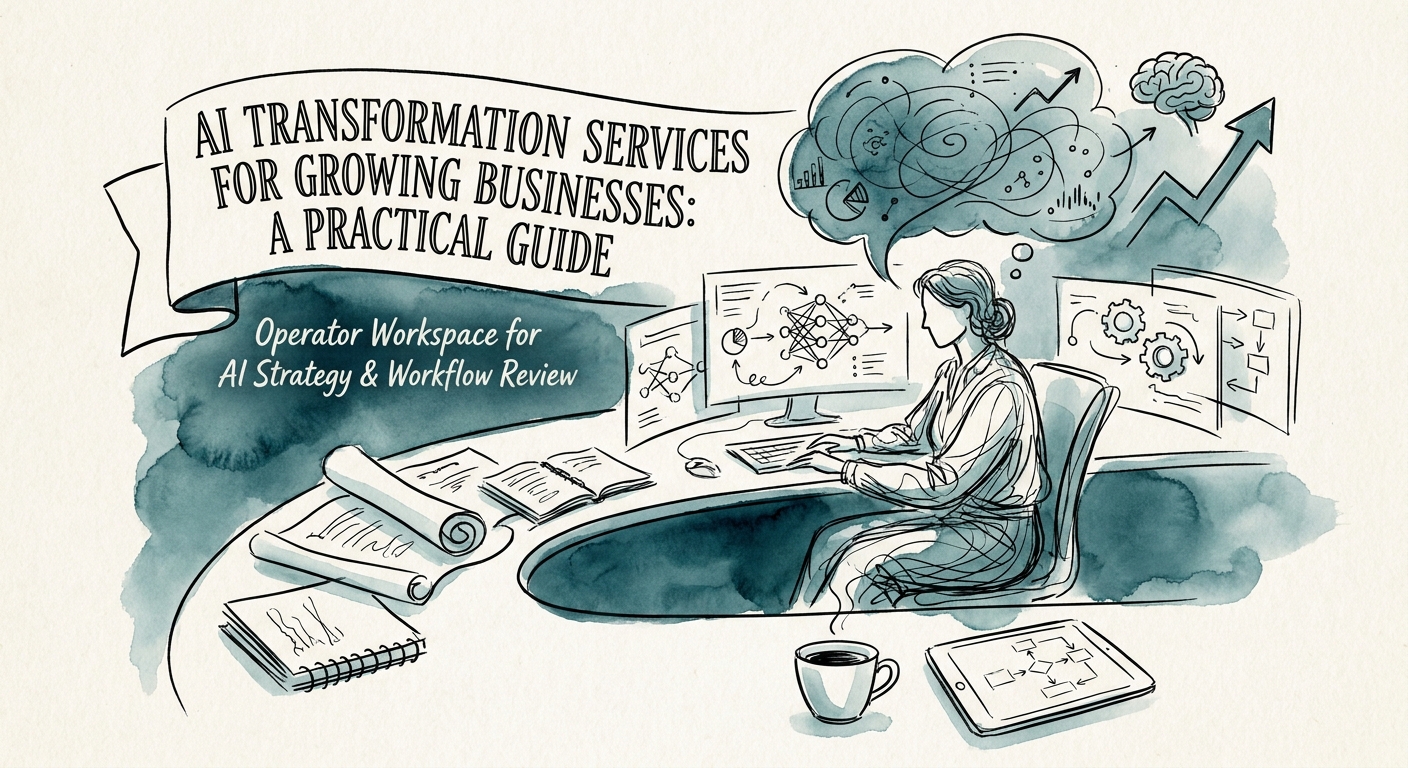 Operator workspace for AI Transformation Services planning and AI workflow review.