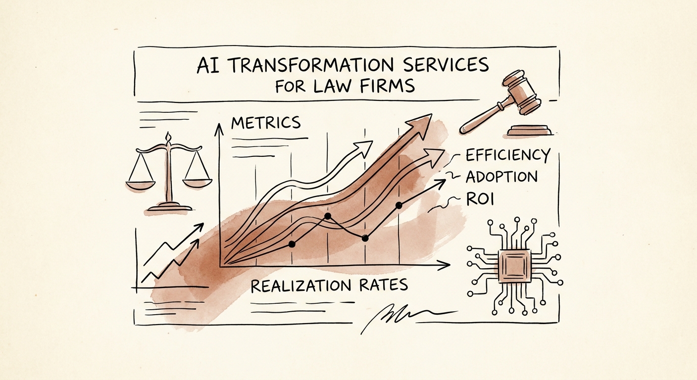 Law firm operations team reviewing AI transformation priorities for intake, knowledge search, and matter reporting.