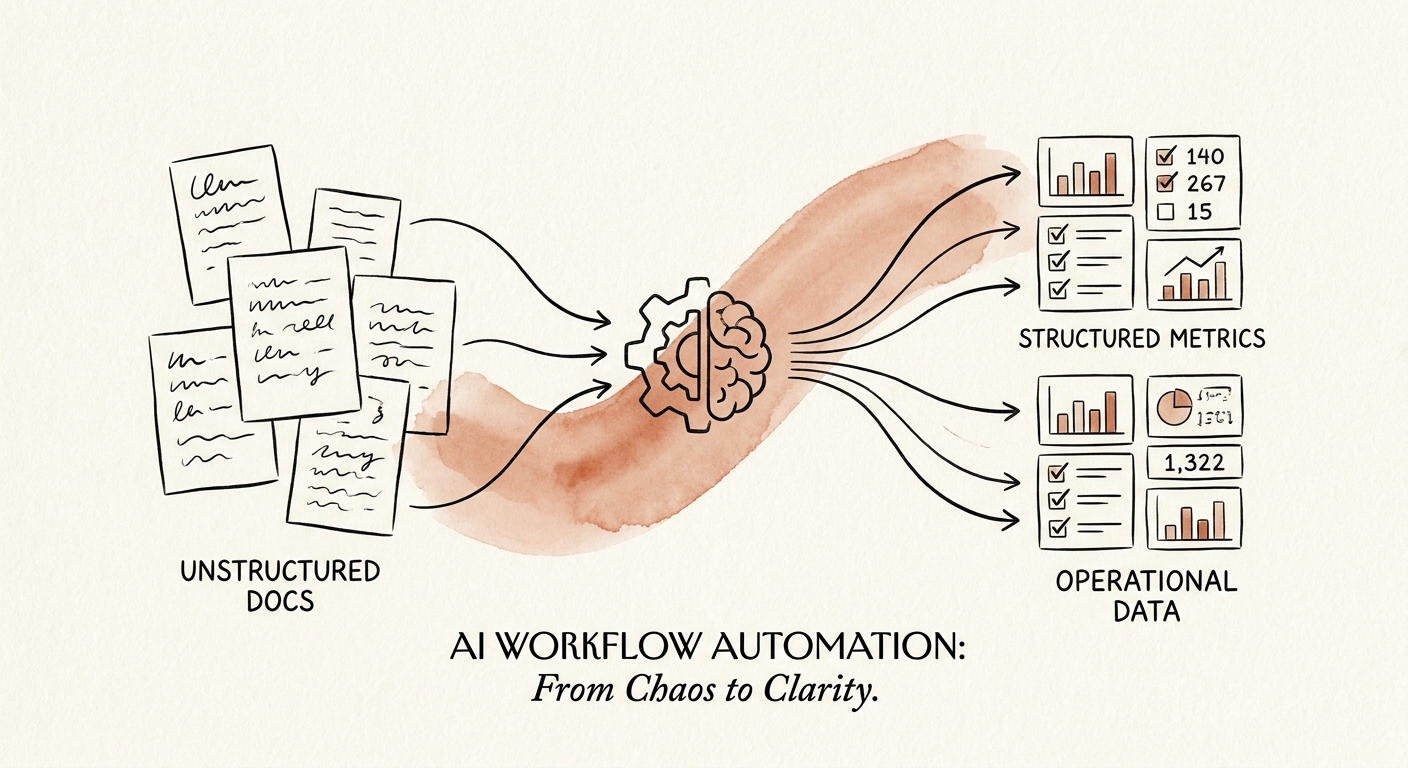Operations team reviewing AI document intake exceptions, source references, and approval status.