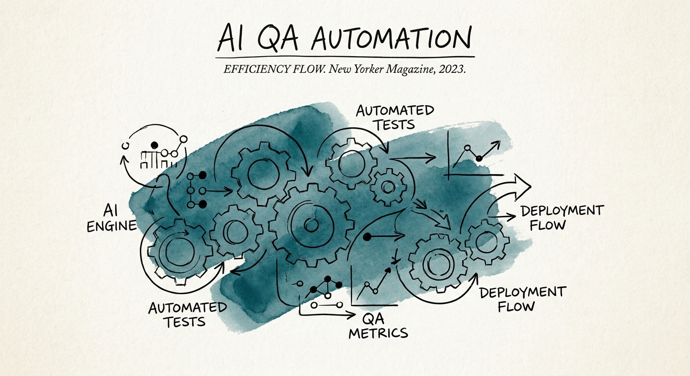 AI-assisted implementation QA workflow comparing requirements, delivery artifacts, and exception logs.