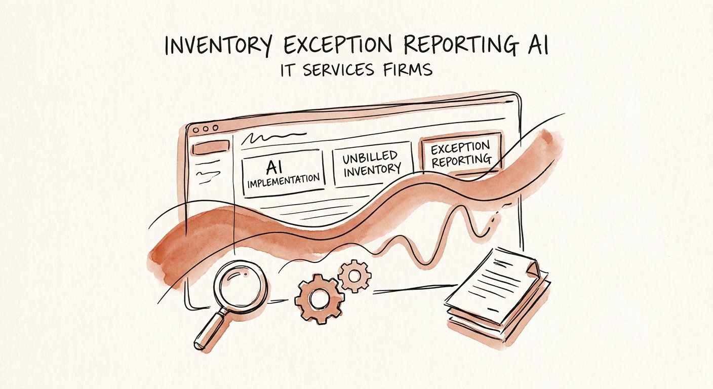 IT services operations team reviewing AI-generated inventory exceptions with source-system evidence.