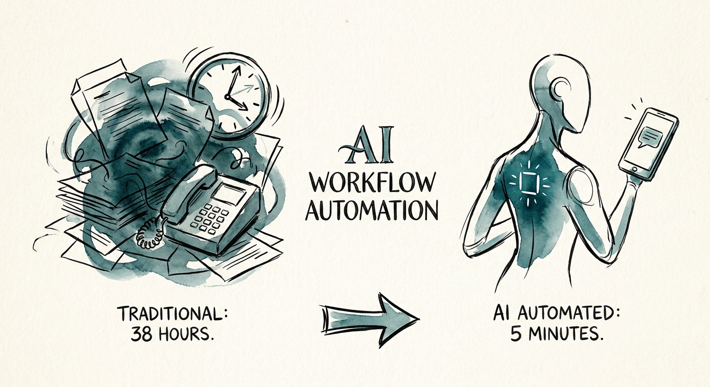 Sales follow-up automation strategy showing lead routing, account context, message draft, human approval, and CRM outcome tracking.