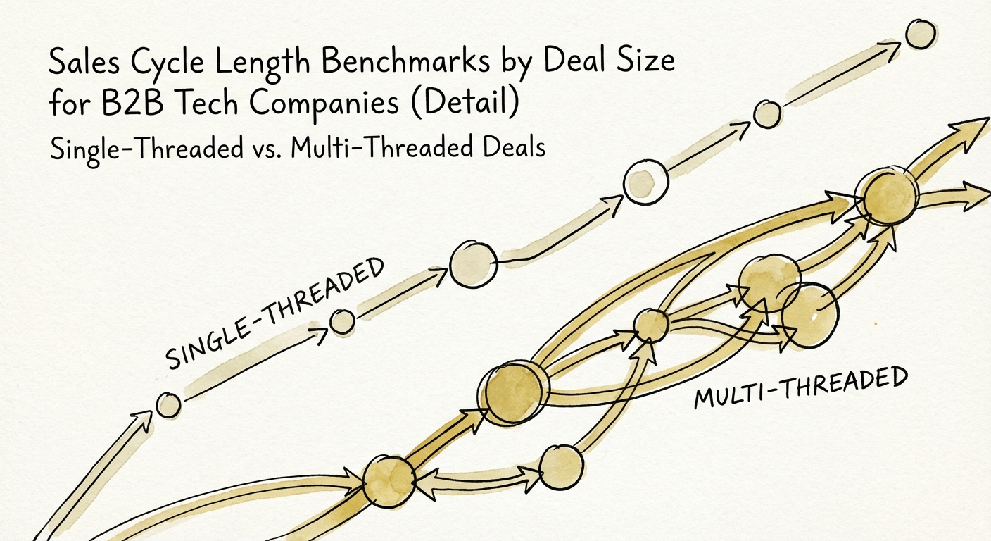 Comparison chart of sales velocity for single-threaded vs multi-threaded
deals