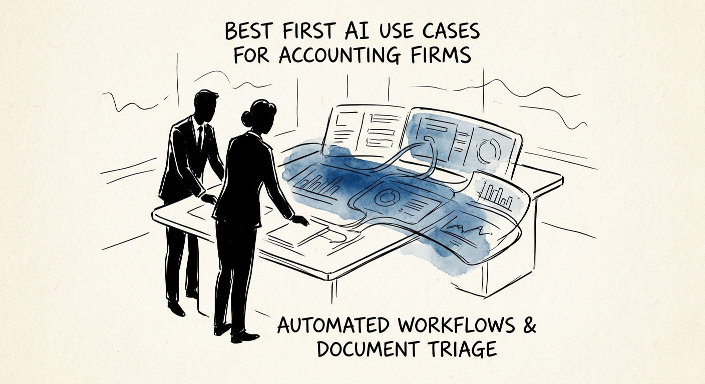 An accounting-firm partner or operations leader reviewing a governed AI workflow for document intake, close support, and client request triage.