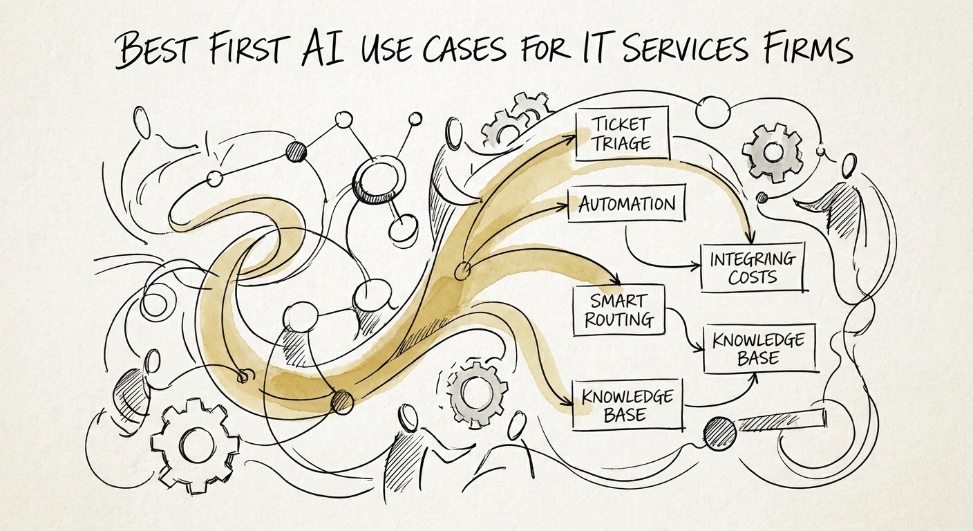 IT services leadership reviewing first AI use cases for service operations.