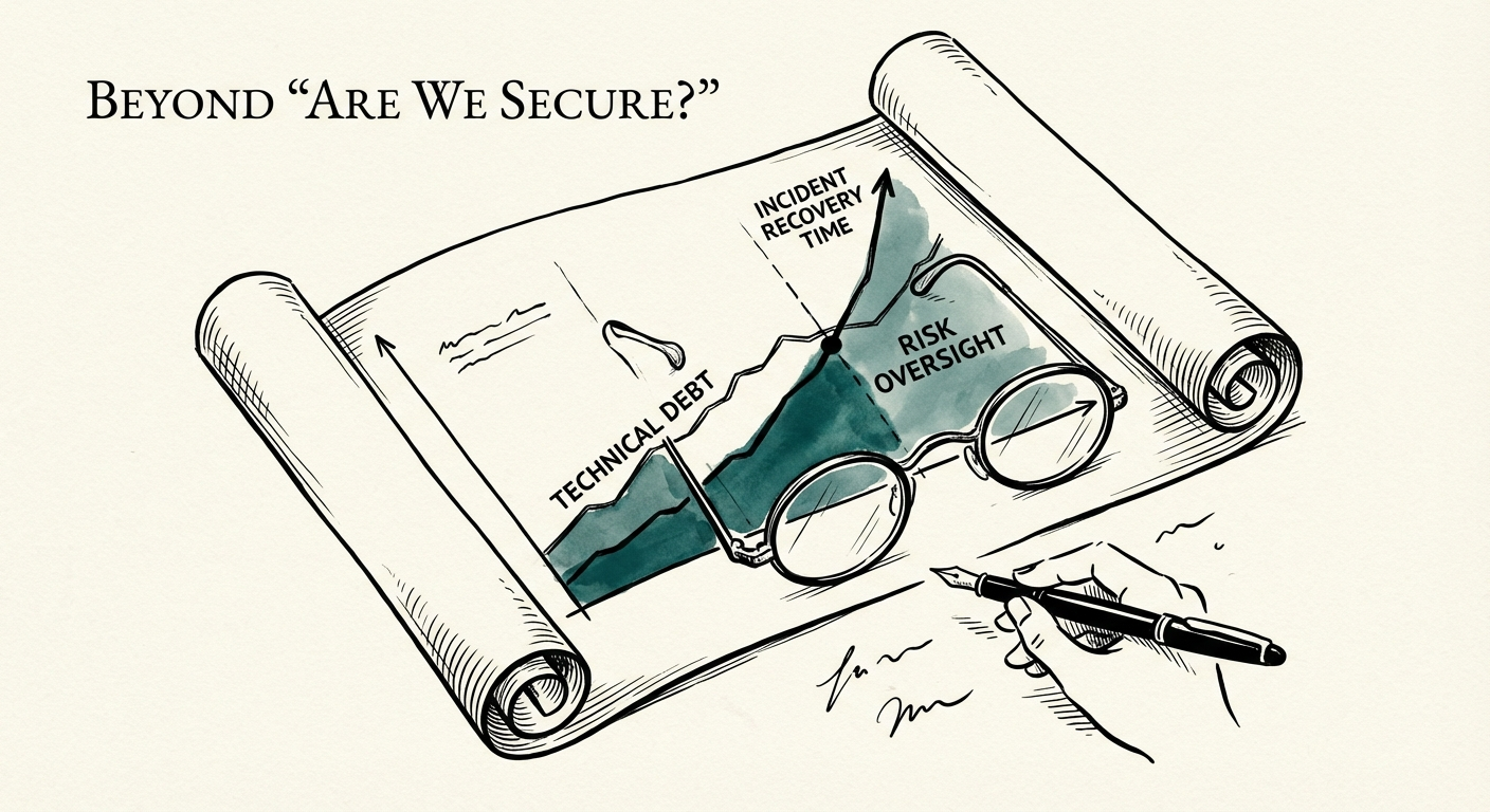 Graph showing the correlation between technical debt and security incident recovery time