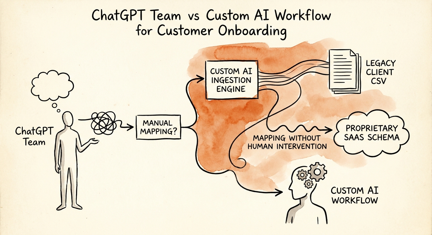 Customer onboarding workflow showing CRM handoff, milestone checklist, task owners, dependency routing, and first-value reporting.
