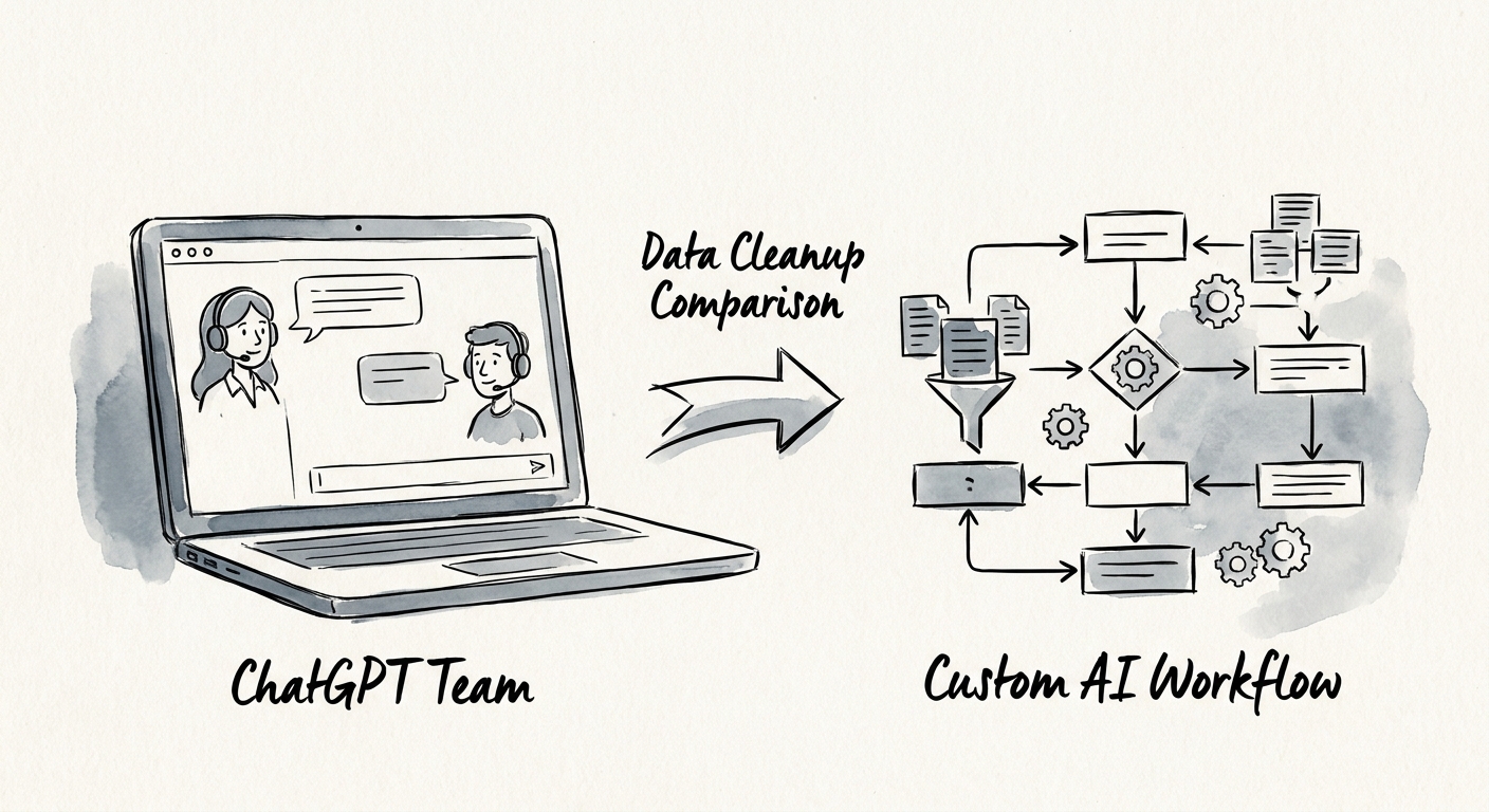 operations and data owners reviewing duplicate records and system-of-record conflicts before AI cleanup.