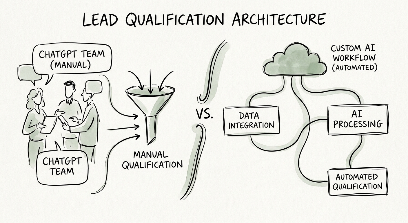 sales and marketing leaders reviewing lead qualification rules, enrichment freshness, and owner assignment before AI routing.