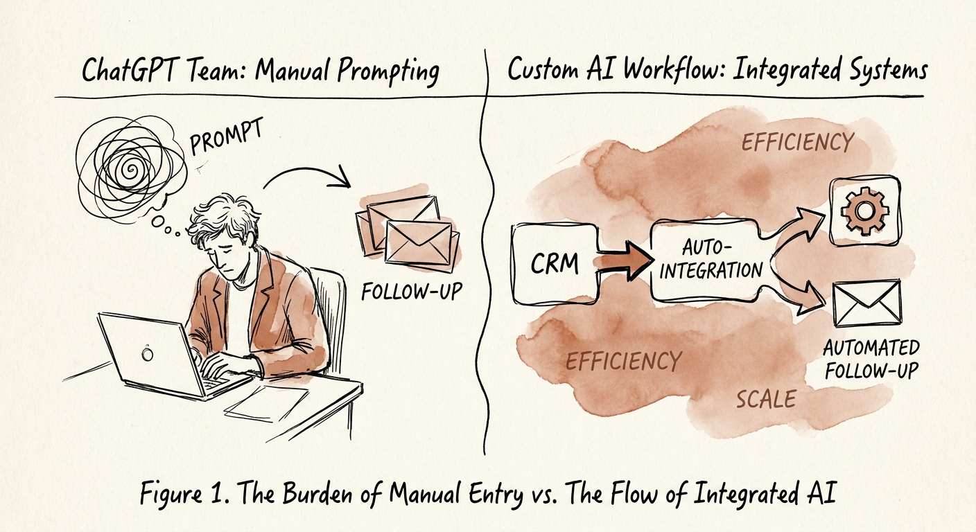 Sales manager reviewing call notes, buyer role, CRM stage, promised next step, and AI-drafted follow-up before customer send.