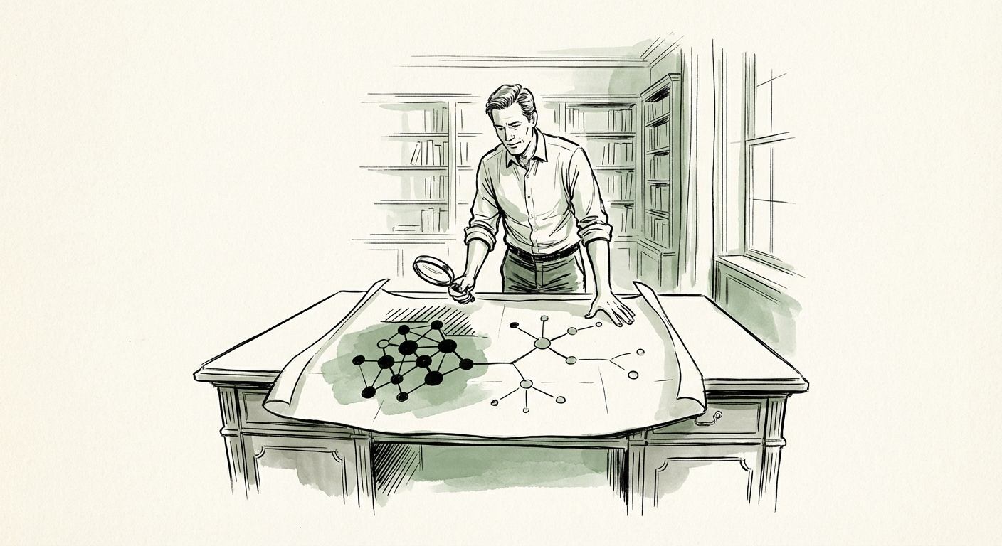 Private equity operator analyzing a customer concentration chart with a red warning zone