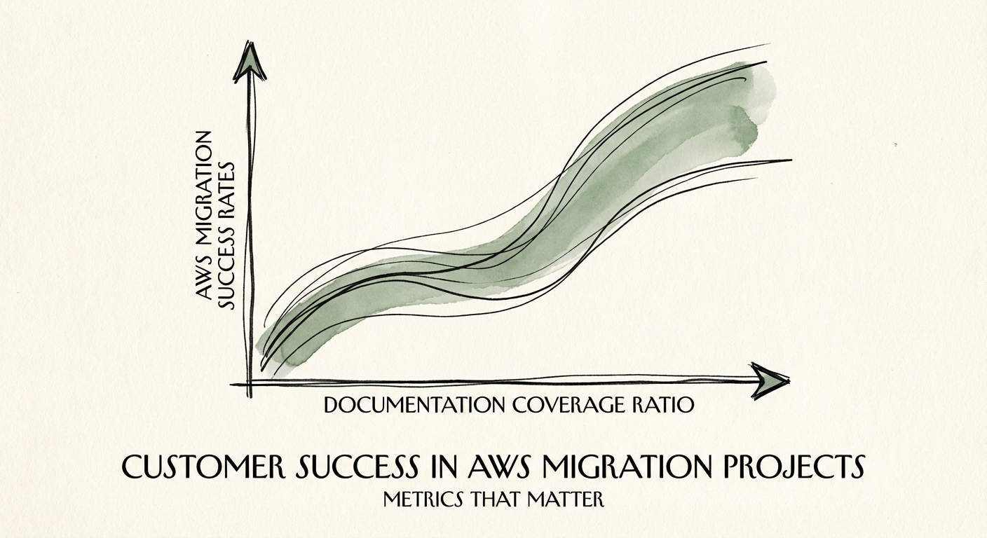 Chart showing the correlation between Documentation Coverage Ratio and AWS Migration Success Rates