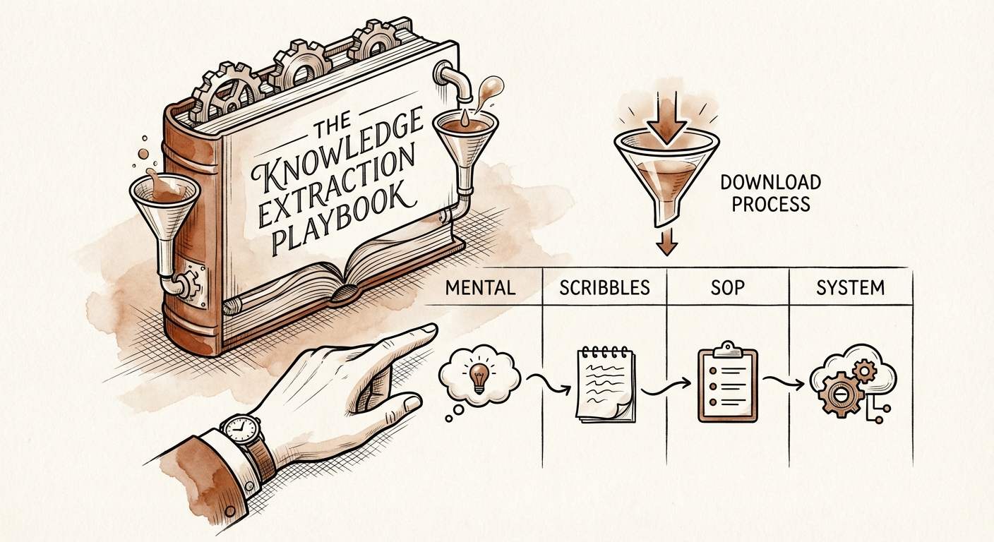 A chart comparing the 4 Levels of Process Maturity: Mental, Scribbles, SOP, and System.