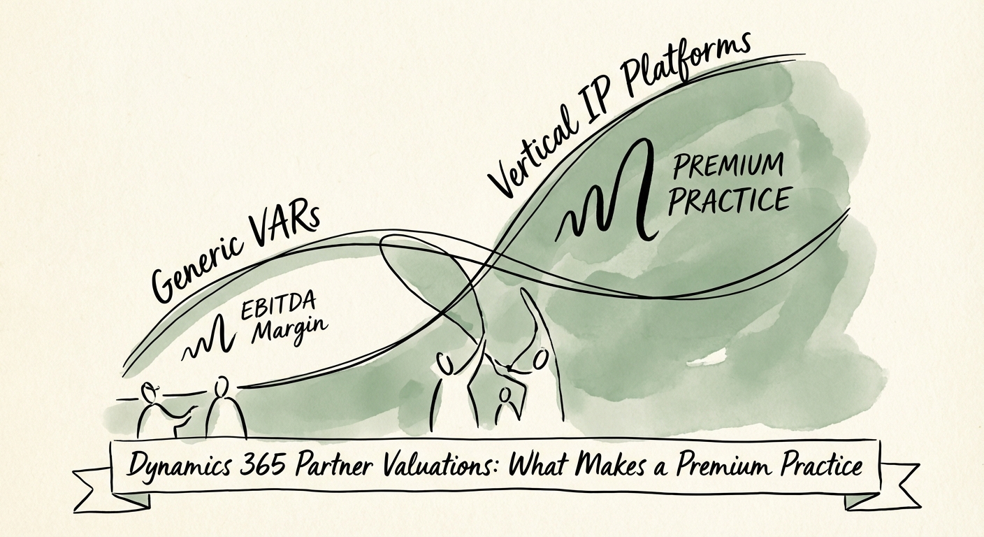 Chart comparing EBITDA margins of Generic VARs vs Vertical IP Platforms