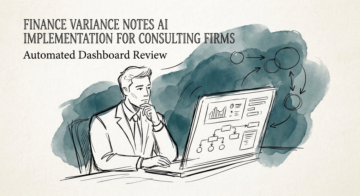 A consulting-firm finance or operations leader reviewing a governed AI workflow for finance variance-note review.