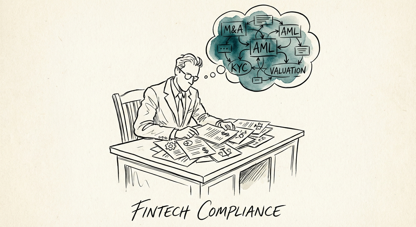 Private equity operator reviewing fintech compliance audit documentation