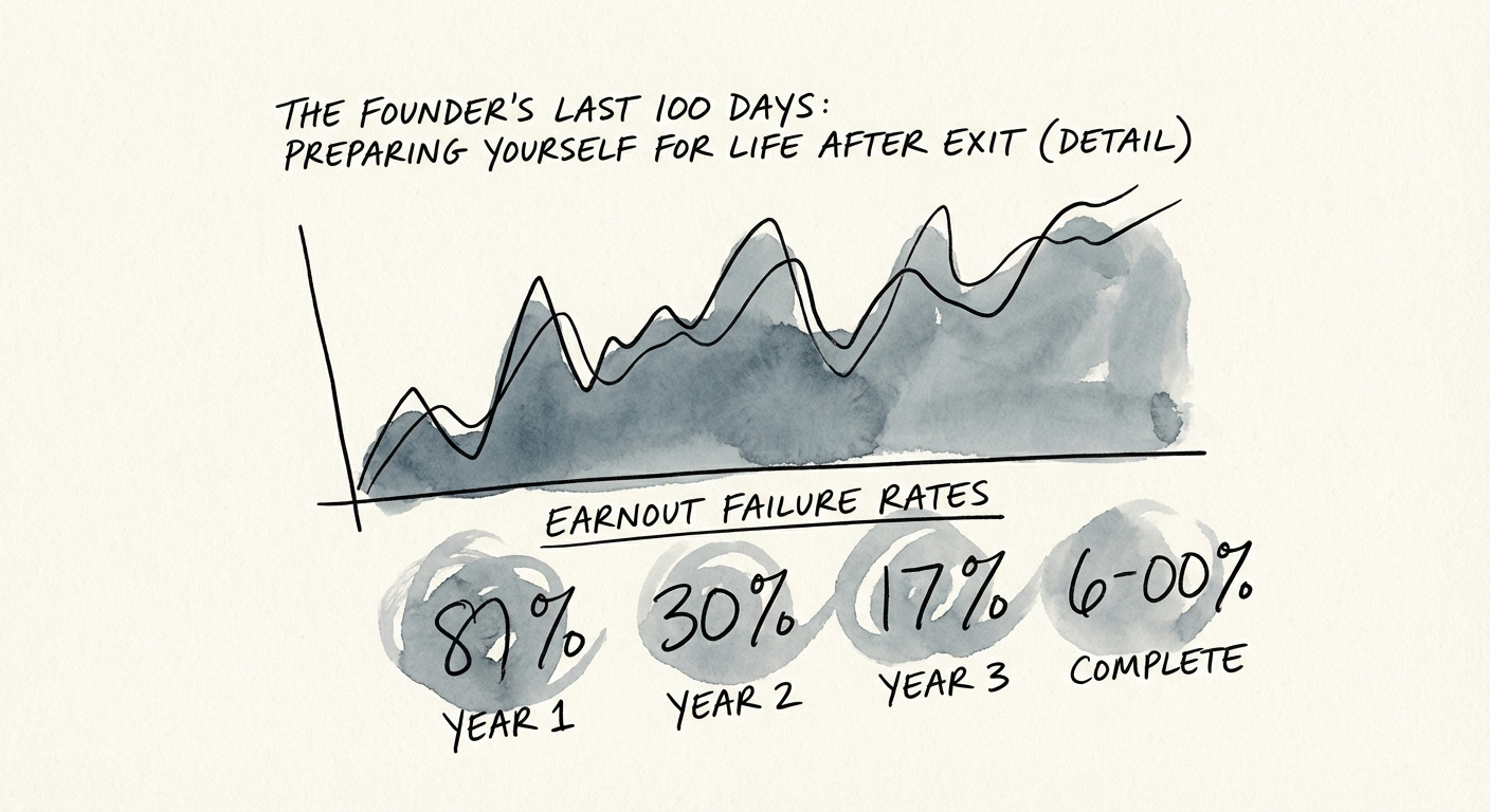 Chart showing earnout failure rates in private equity acquisitions