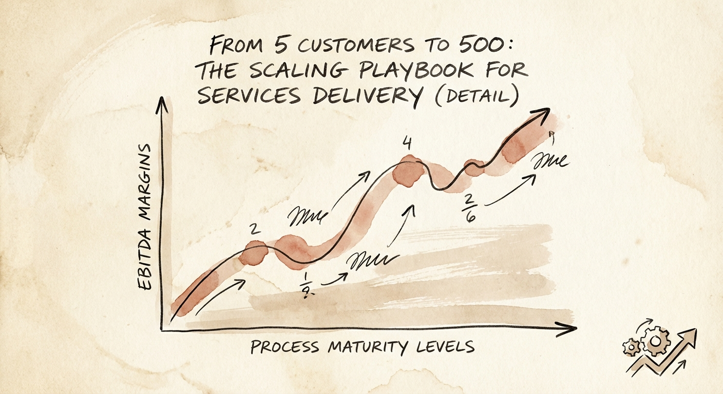 Chart showing the correlation between process maturity levels
and EBITDA margins