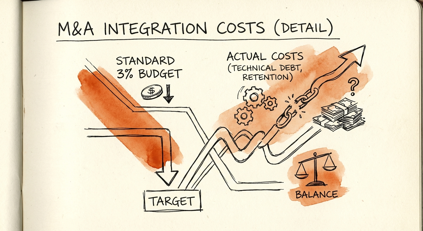 Diagram of the Total Cost of Unification (TCU) formula breaking down Technical, Organizational, and Compliance costs