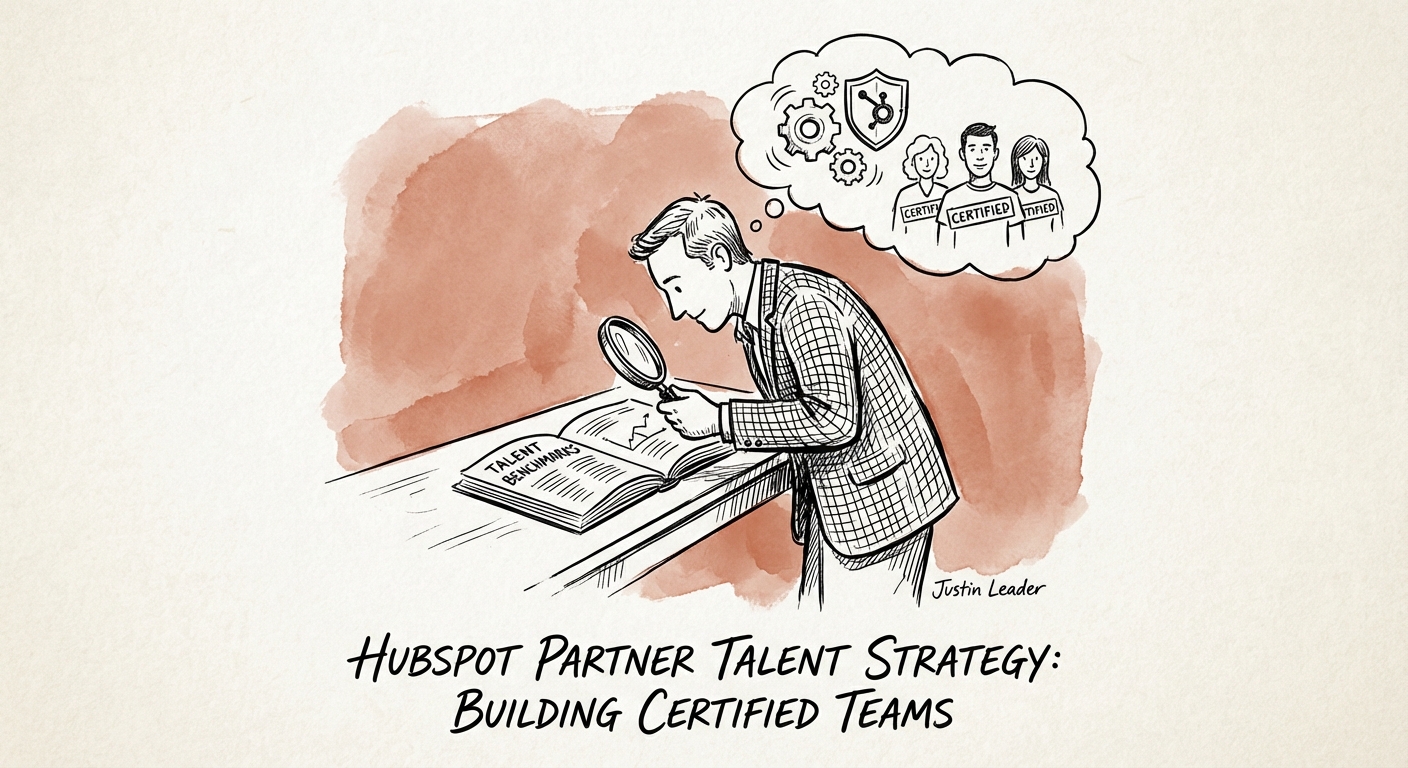 Justin Leader analyzing HubSpot partner talent benchmarks