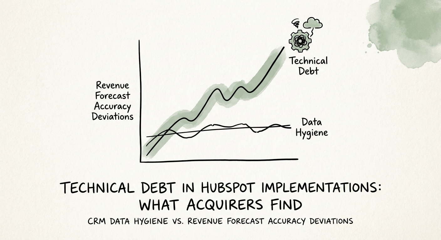 Graph showing the correlation between CRM data hygiene and revenue forecast accuracy deviations.