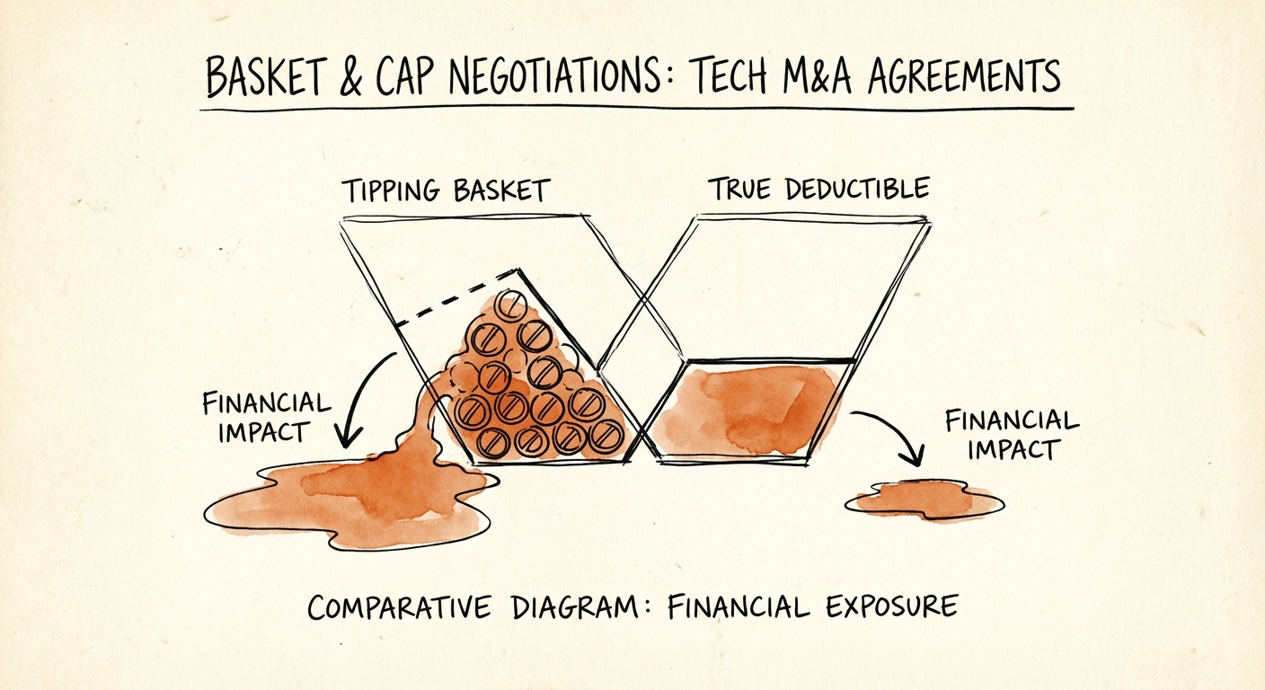 Diagram comparing Tipping Basket vs True Deductible financial impact