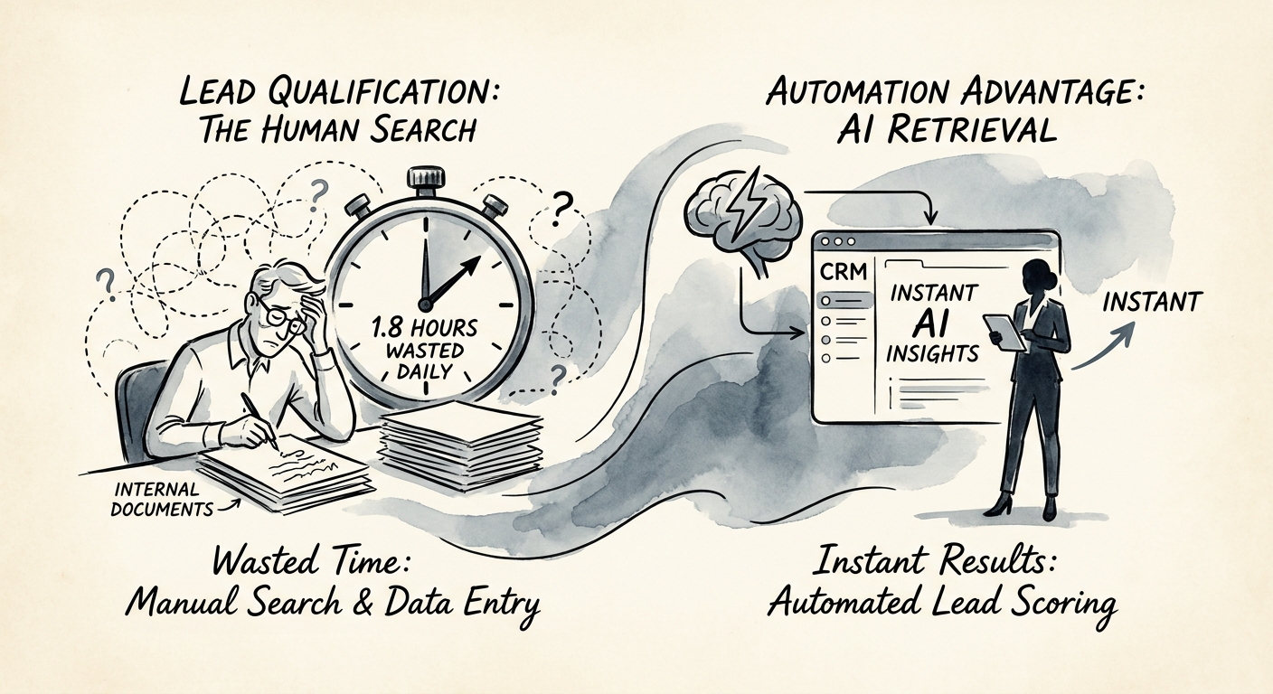 Lead qualification workflow using product, customer, pricing, and case-study knowledge sources.
