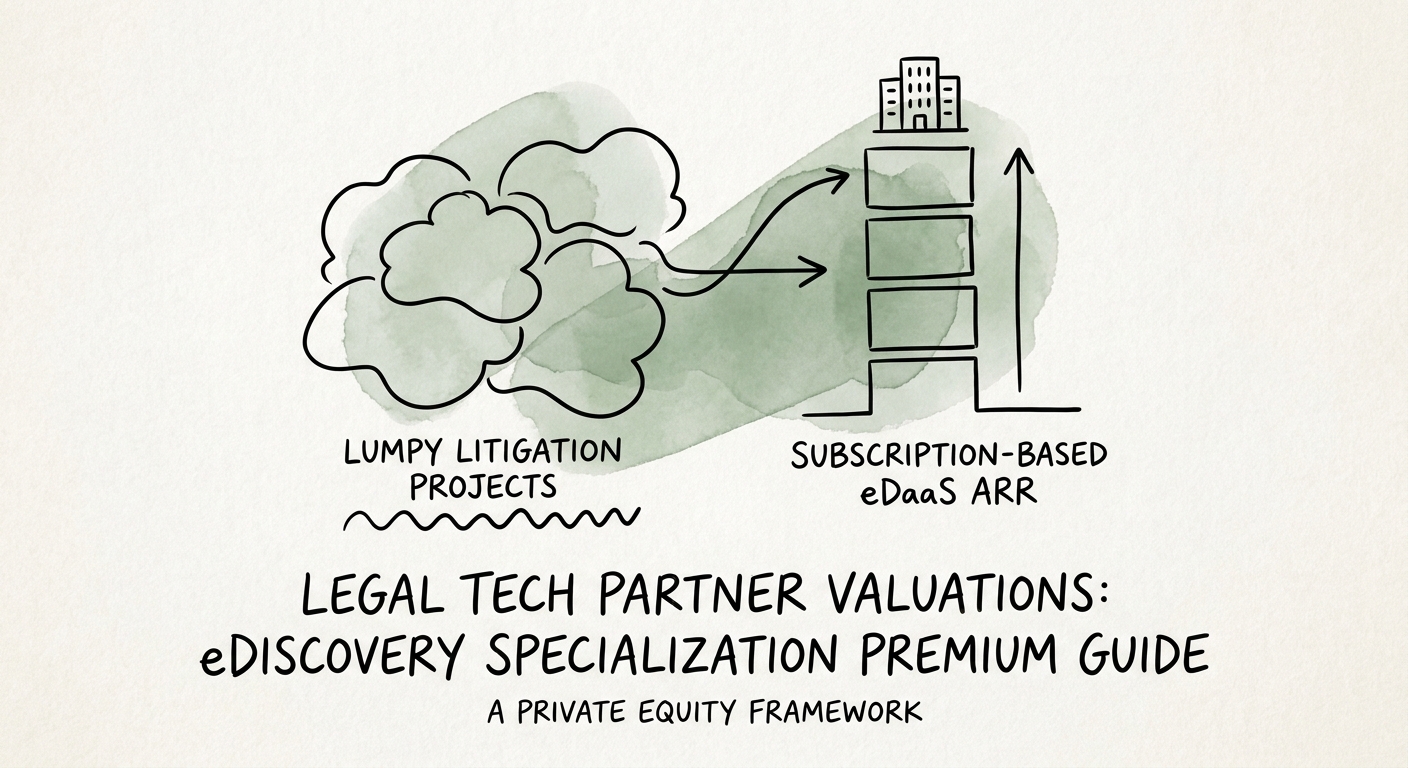 eDiscovery specialization map showing ingestion, review, security, and buyer diligence evidence.