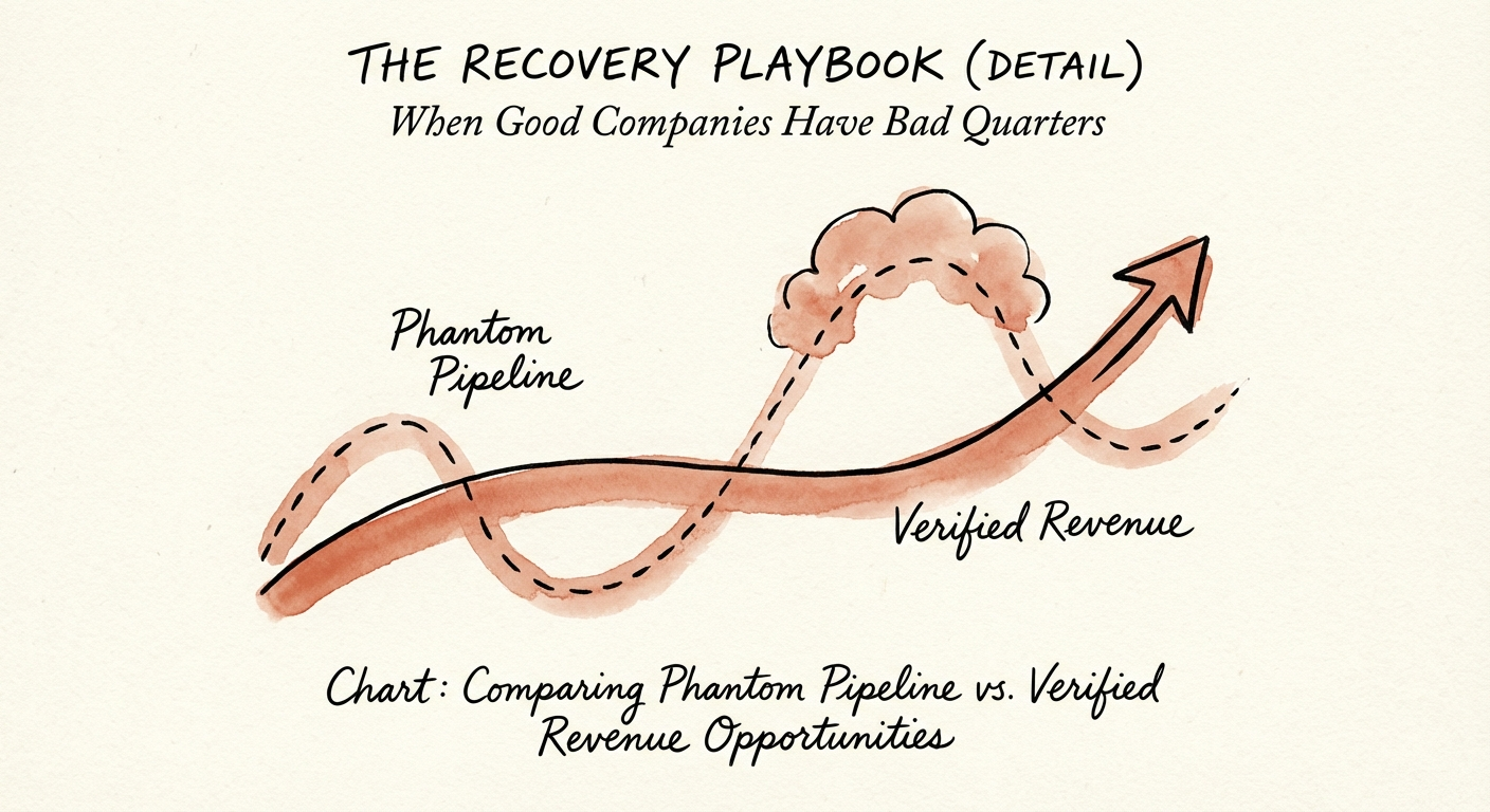 Chart comparing phantom pipeline vs verified revenue opportunities