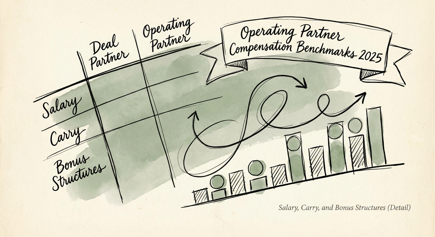 Table comparing Deal Partner vs Operating Partner compensation
structures.