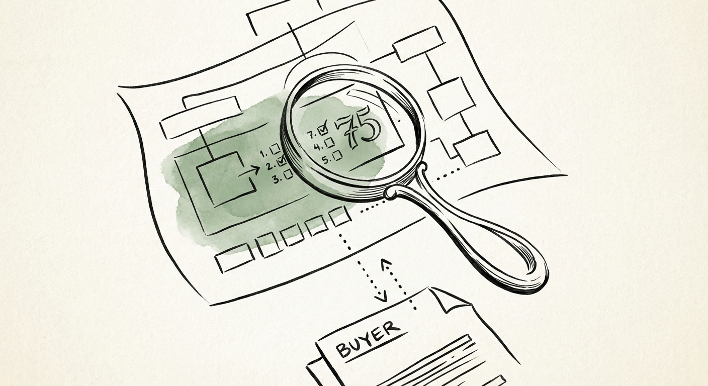 75 Point Diligence Framework Visualization