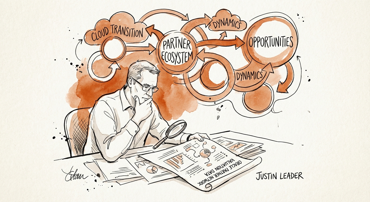 Justin Leader analyzing Oracle Partner Network valuation data