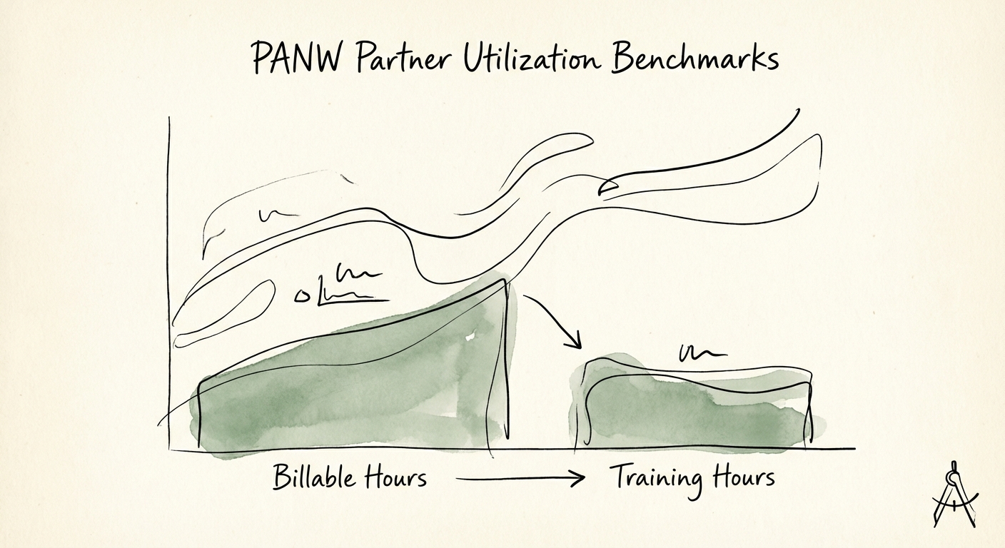 Chart comparing billable hours vs training hours for PCNSC certified architects
