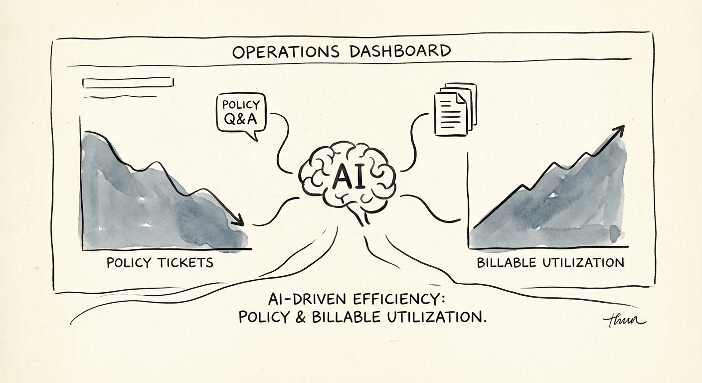 Professional services operations team implementing AI policy question answering with governance controls.