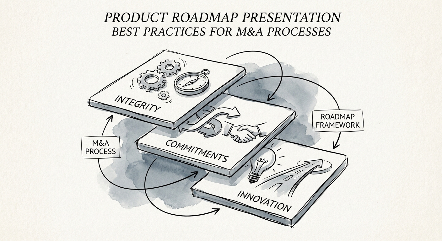 Chart showing the 3-Slide Roadmap Framework: Integrity, Commitments, and Innovation layers