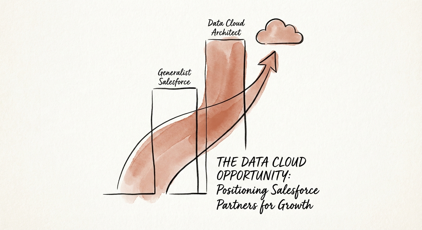 Graph comparing bill rates for Generalist Salesforce Consultants vs Data Cloud Architects
