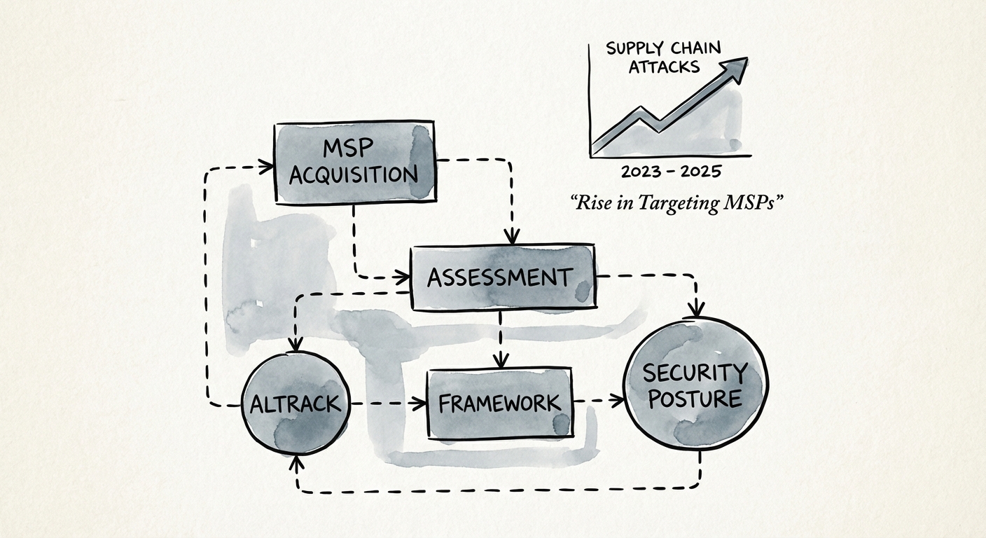 Chart showing the rise in supply chain attacks targeting MSPs from 2023 to 2025